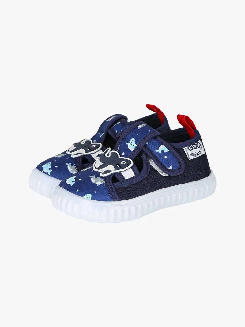 Sandali chiusi da bambino con cinturino a strappo - blu