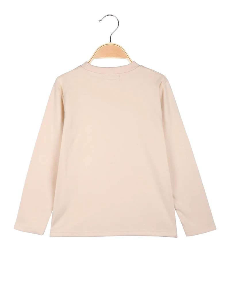 Maglietta felpata da bambino - beige