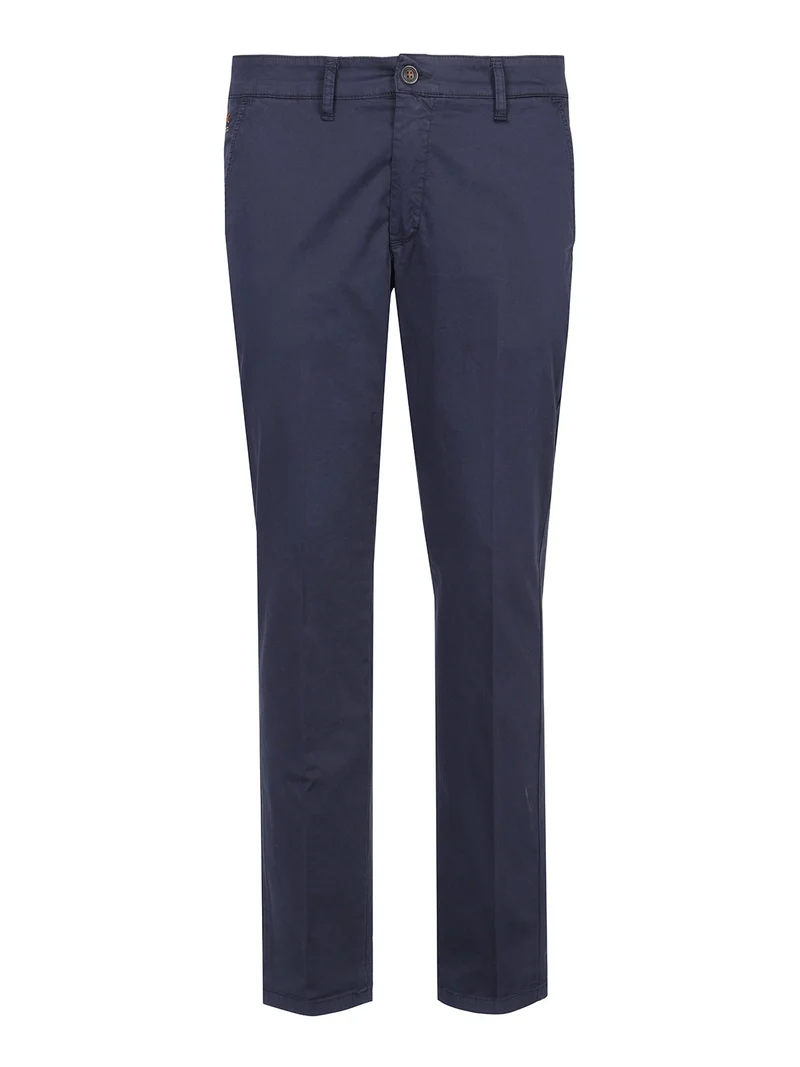 Pantaloni slim fit da uomo in cotone - blu scuro