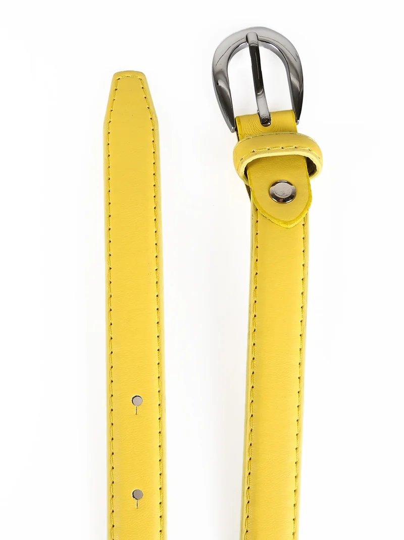 Cintura donna in tinta unita - giallo