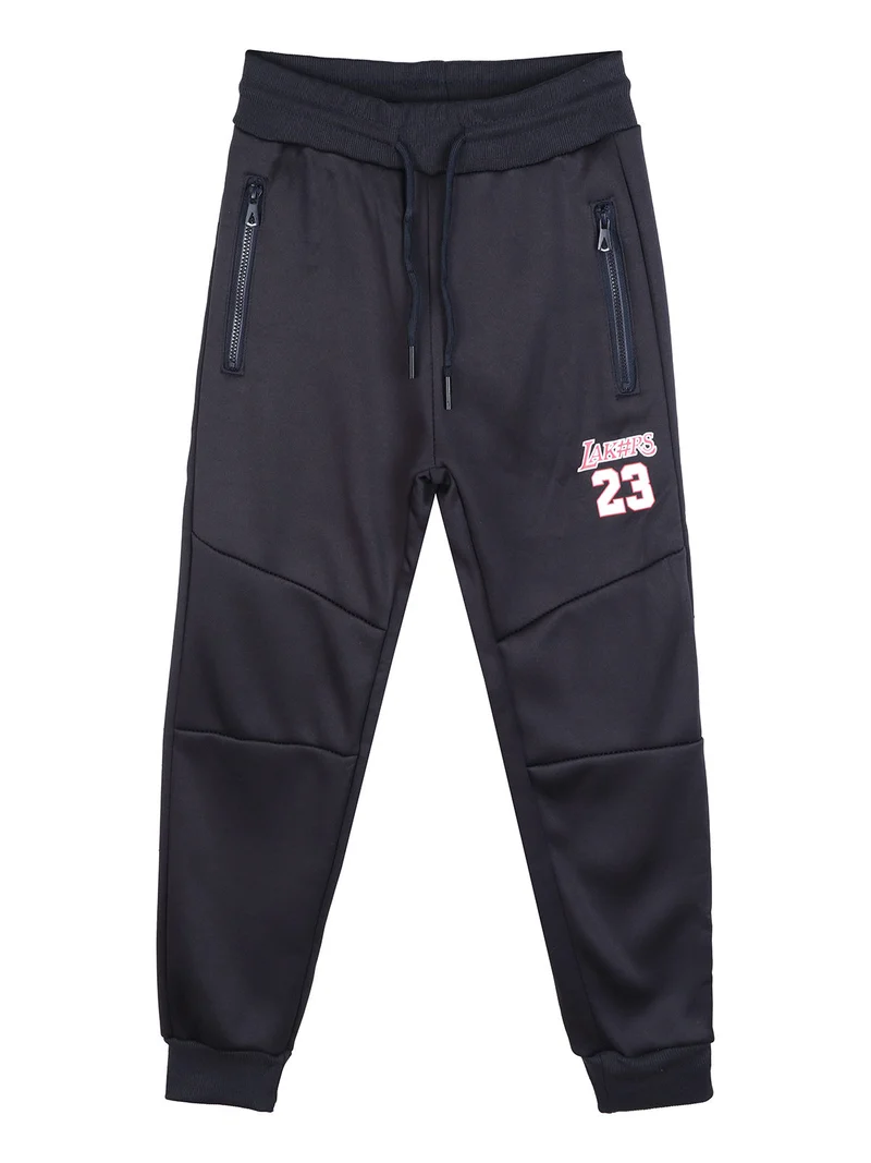 Pantaloni tuta da bambino con polsini - blu scuro