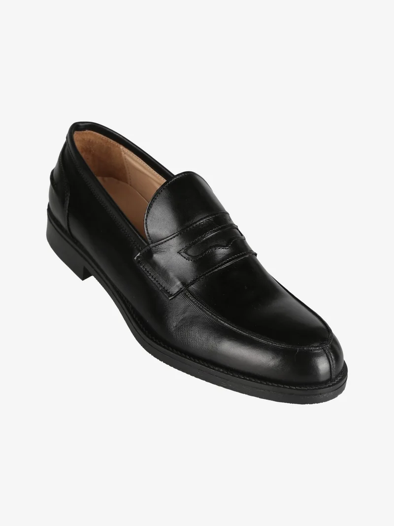 Mocassini in pelle da uomo - nero