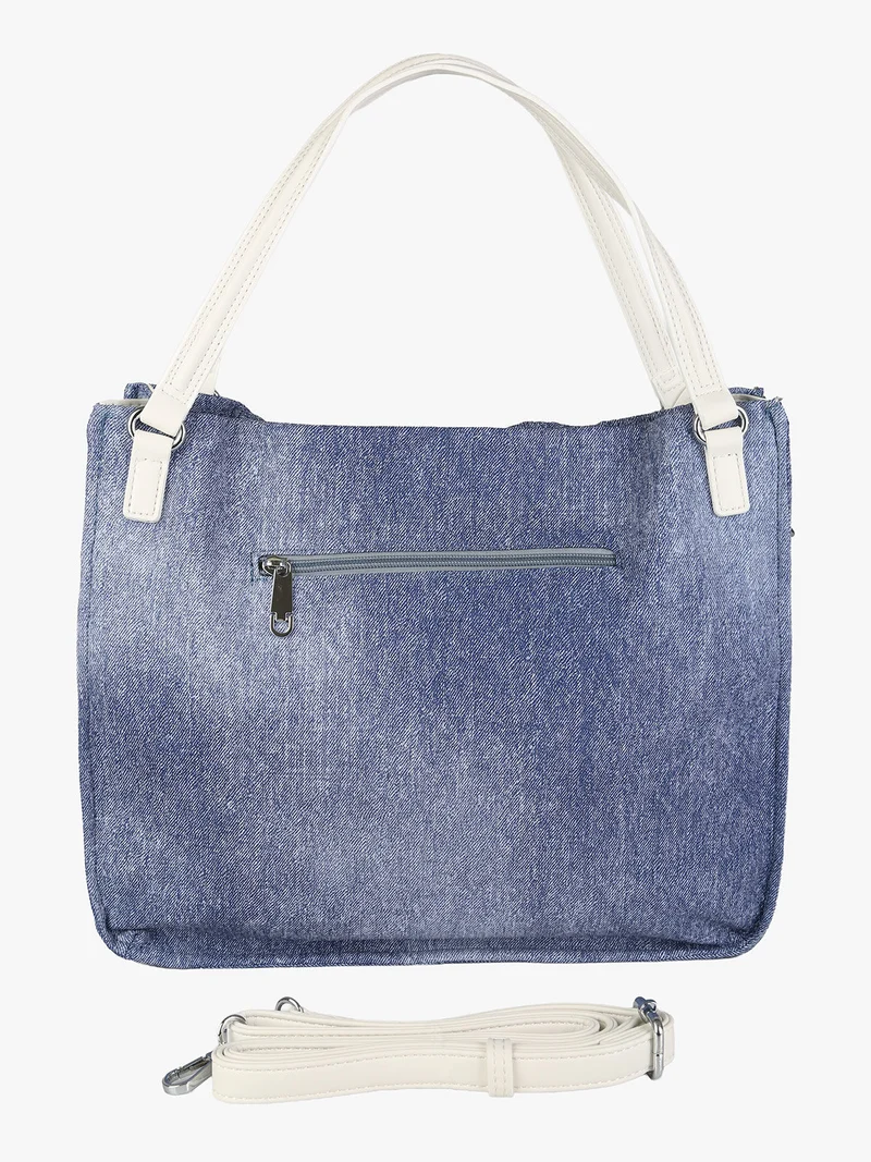 Borsa hobo da donna con doppi manici - bianco