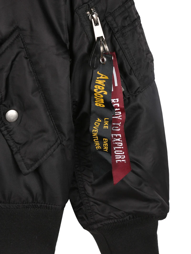 Giubbotto bomber da ragazzo con zip - nero