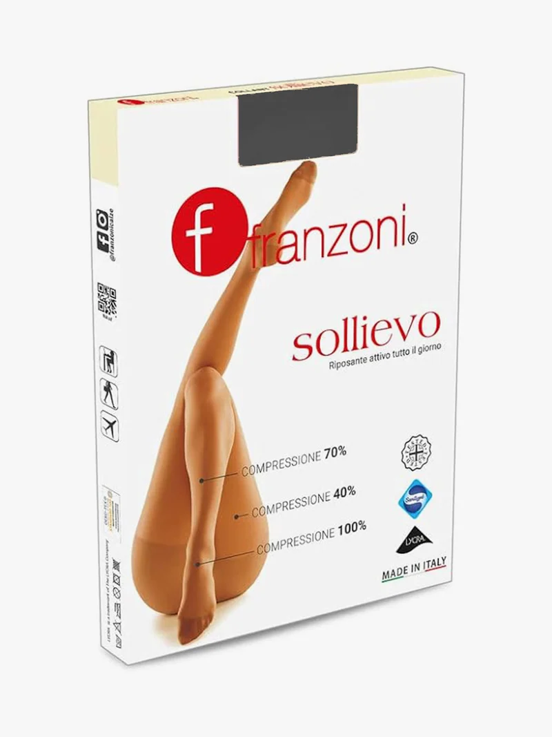 Collant donna 70 denari a compressione graduata - nero
