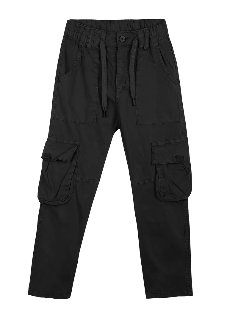 Pantaloni cargo da bambino in cotone - blu scuro