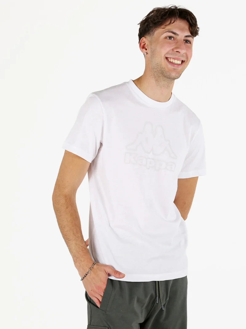 T-shirt uomo in cotone con logo - bianco