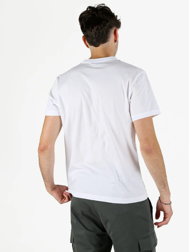 T-shirt uomo in cotone con logo - bianco