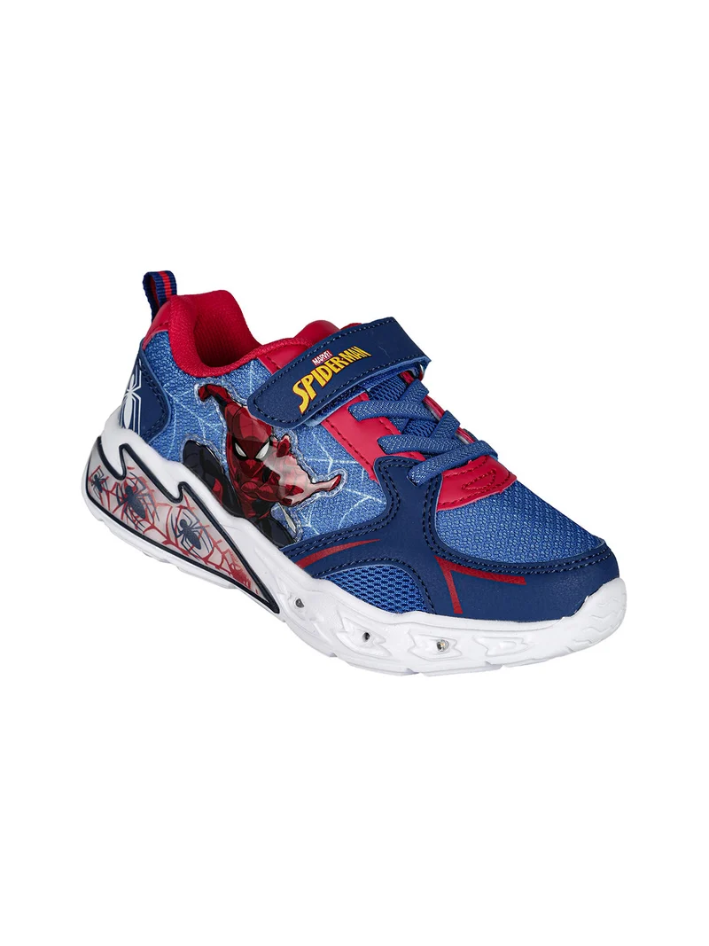 Sneakers da bambino con luci e cinturino a strappo - blu