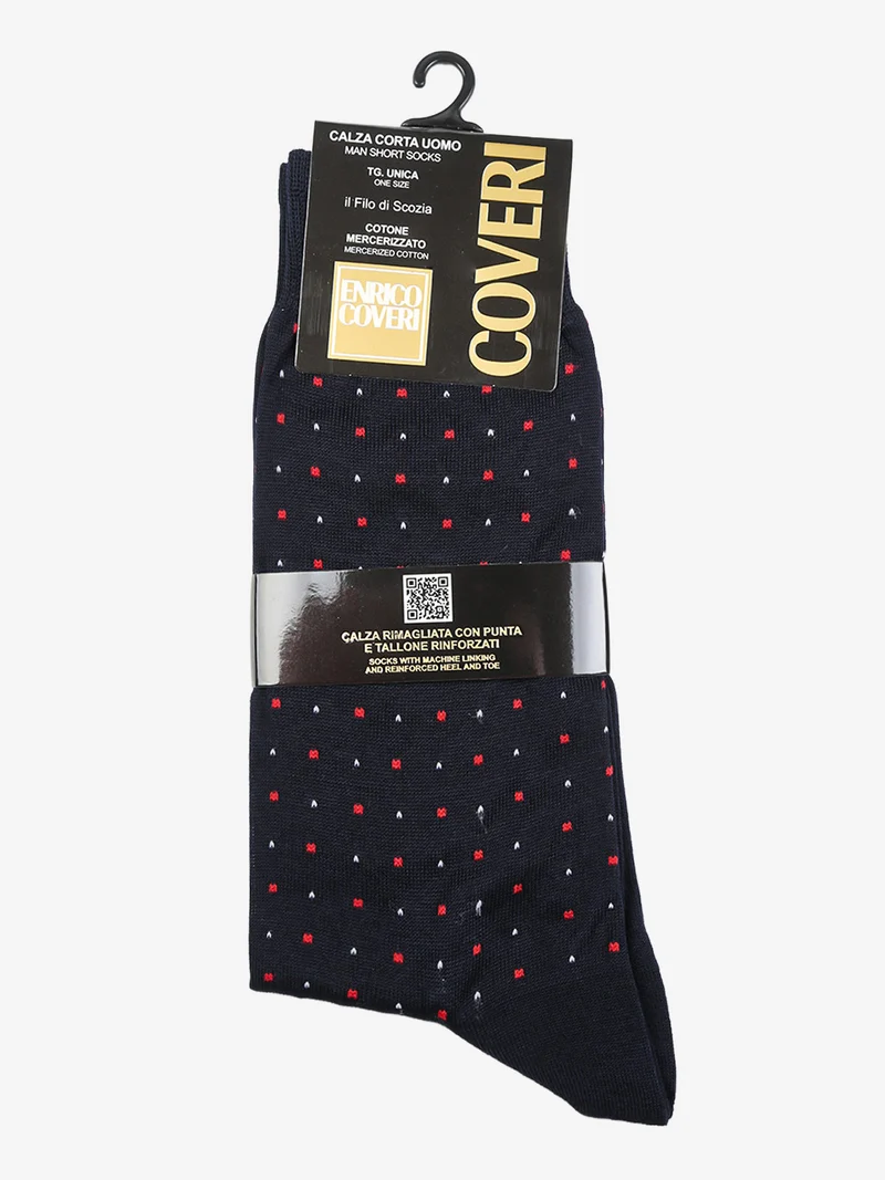 Calze corte da uomo in filo di scozia - rosso