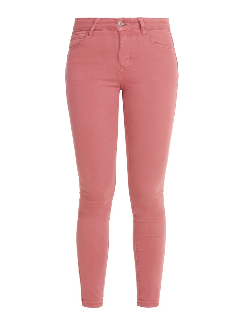 Pantaloni slim fit da donna - rosa