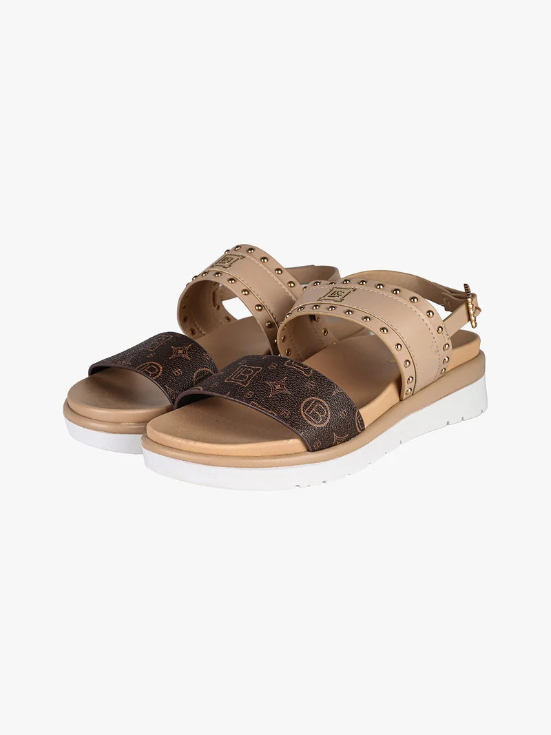 Sandali da donna con zeppa - marrone
