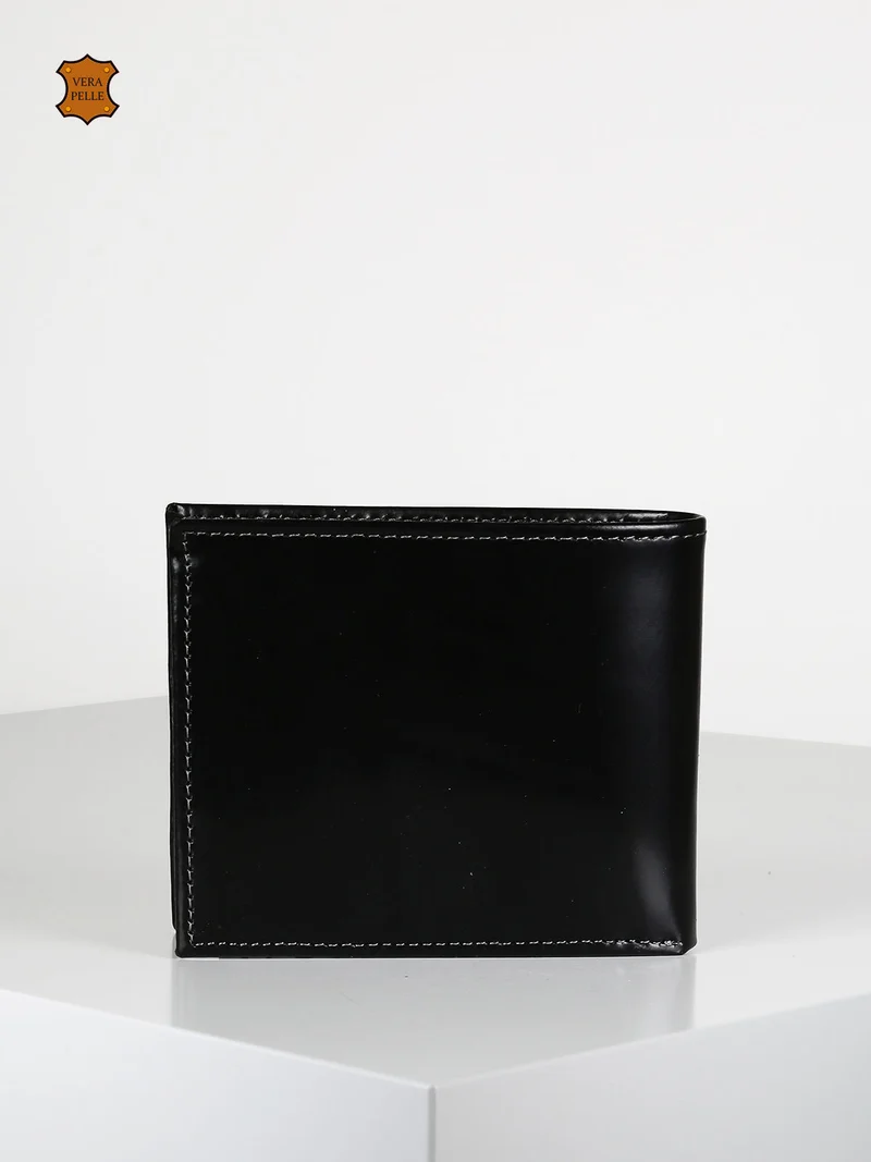 Portafoglio in pelle da uomo - nero