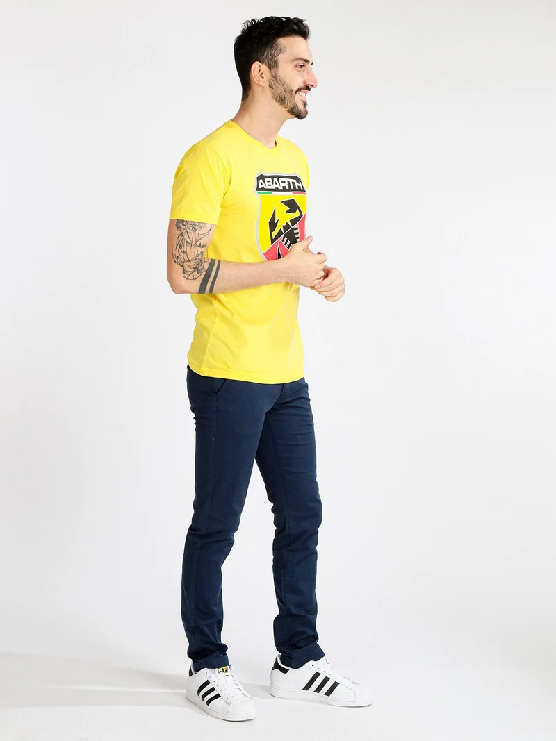 Pantaloni slim fit da uomo in cotone - blu scuro