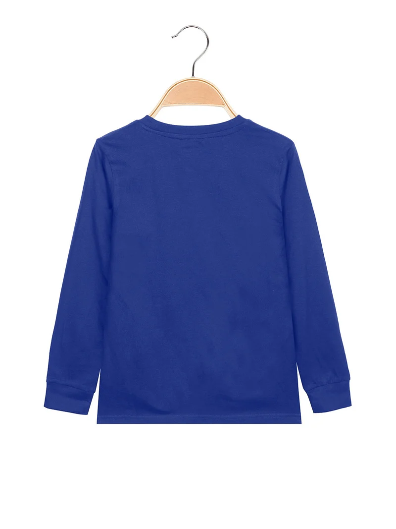 T-shirt manica lunga da bambino - bluette