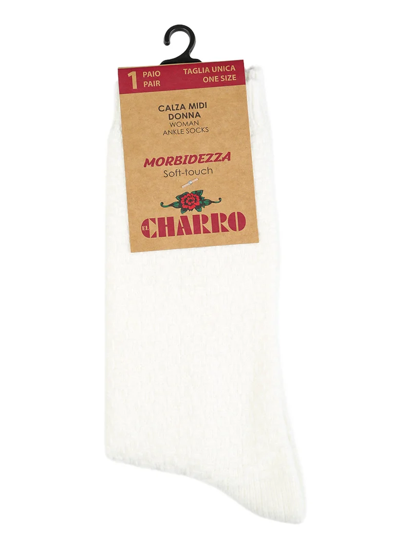 Calze midi da donna morbide - panna