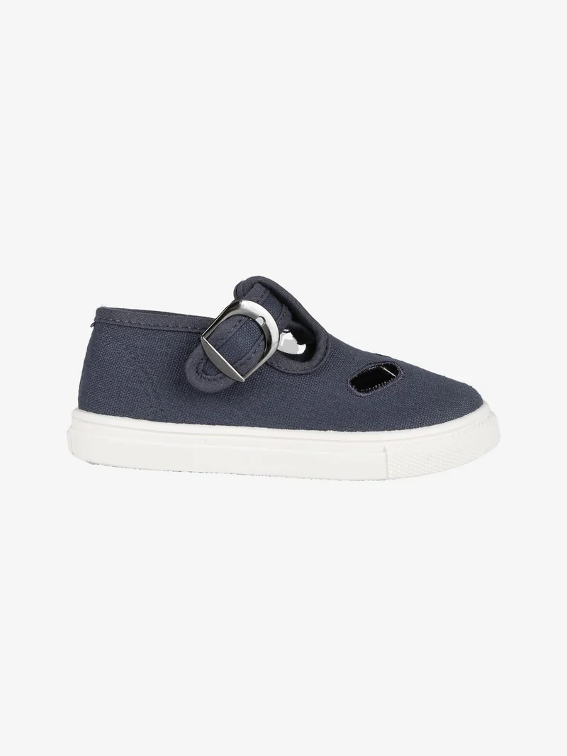 Sandali chiusi da bambino in tela - blu scuro