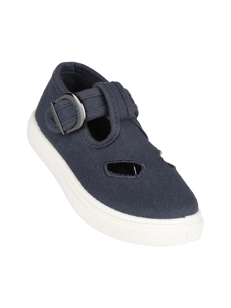 Sandali chiusi da bambino in tela - blu scuro