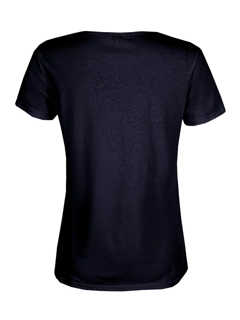 T-shirt da pigiama con pizzo - blu scuro