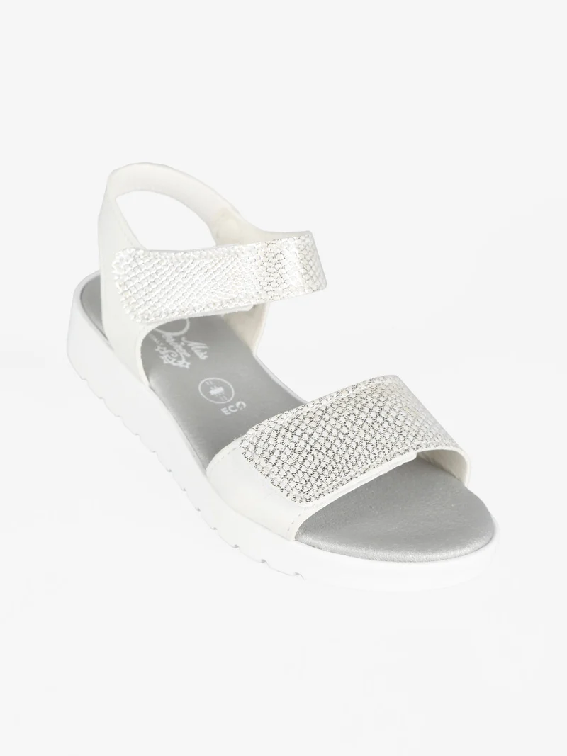 Sandali da ragazza con platform - argento