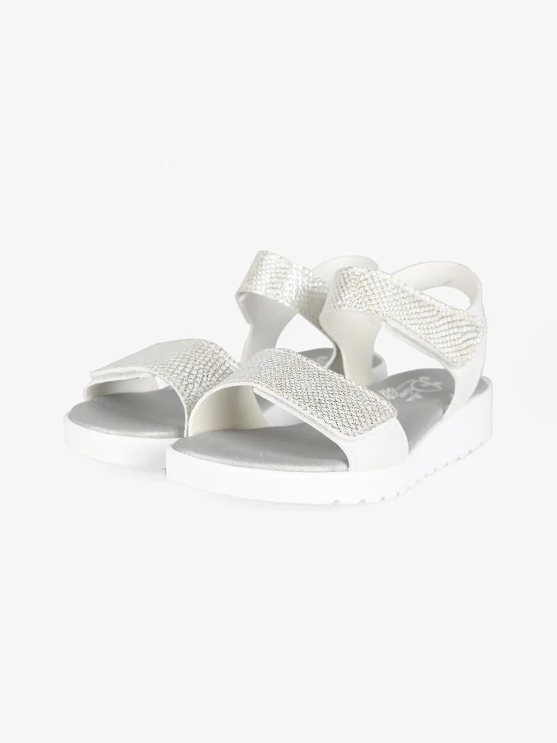Sandali da ragazza con platform - argento