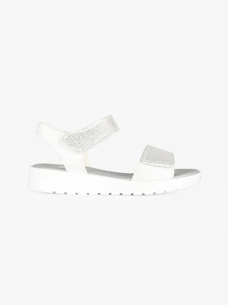 Sandali da ragazza con platform - argento