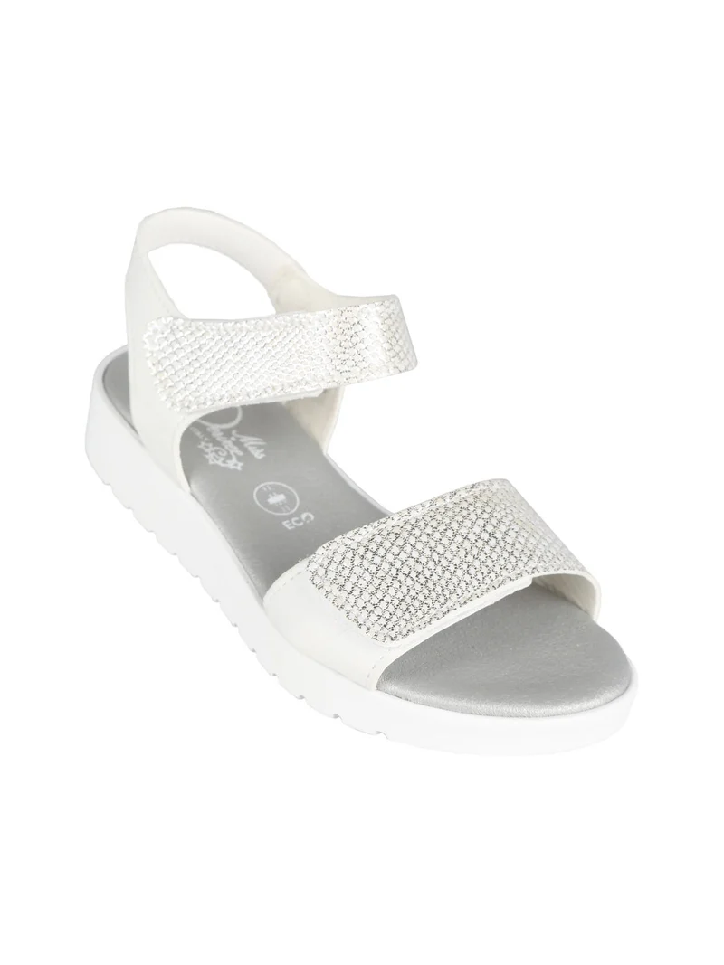 Sandali da ragazza con platform - argento
