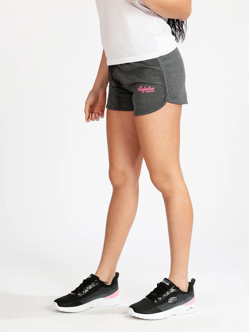 Shorts sportivi donna in cotone - grigio scuro