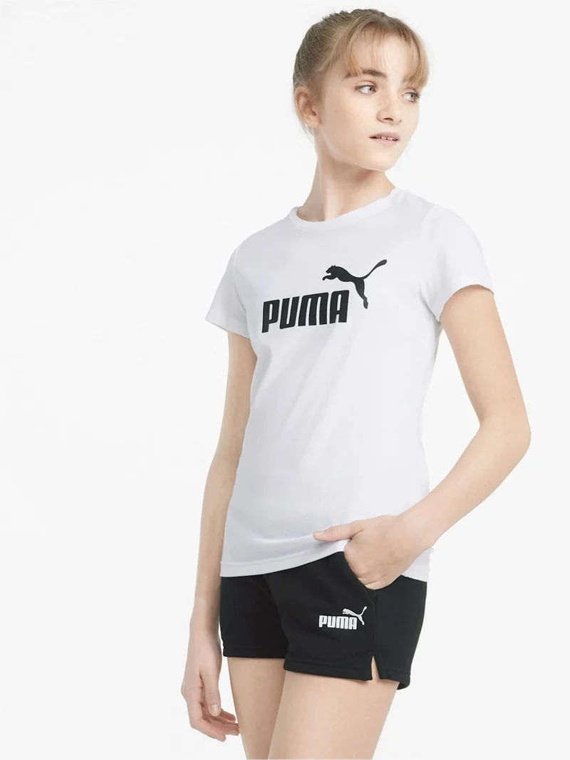 Completo sportivo da bambina in cotone - bianco