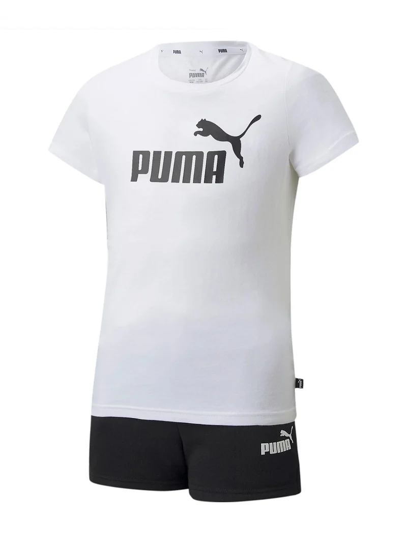 Completo sportivo da bambina in cotone - bianco