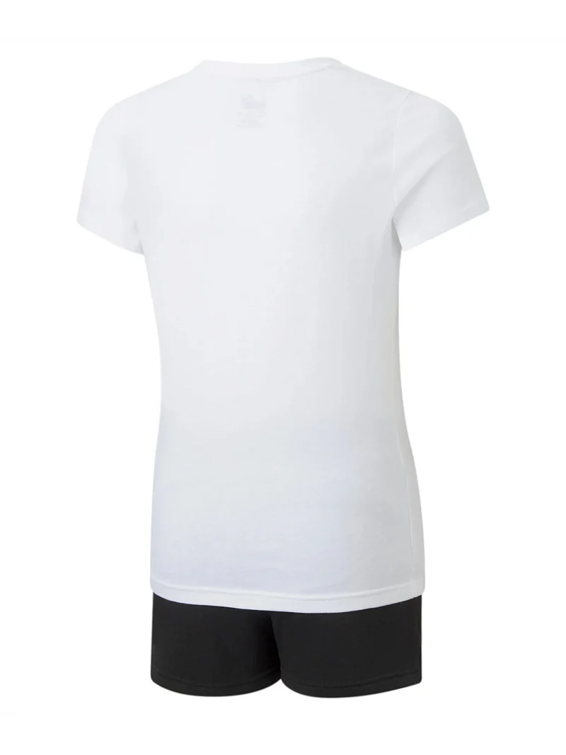 Completo sportivo da bambina in cotone - bianco
