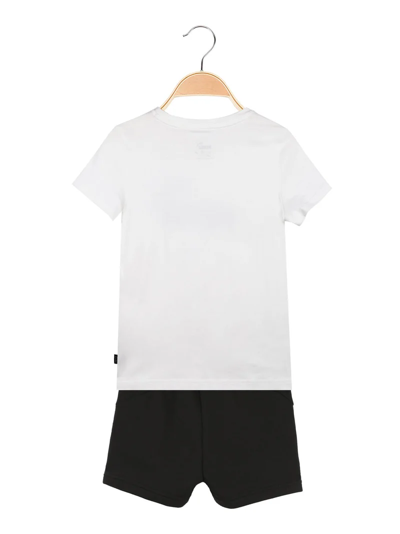Completo sportivo da bambina in cotone - bianco