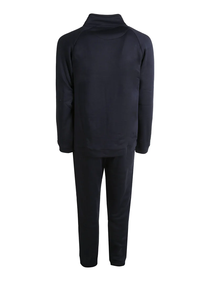 Completo tuta da uomo 2 pezzi full zip con interno felpato - blu scuro