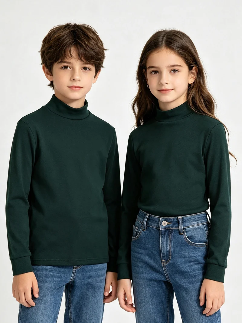 Maglietta a lupetto per bambini - verde