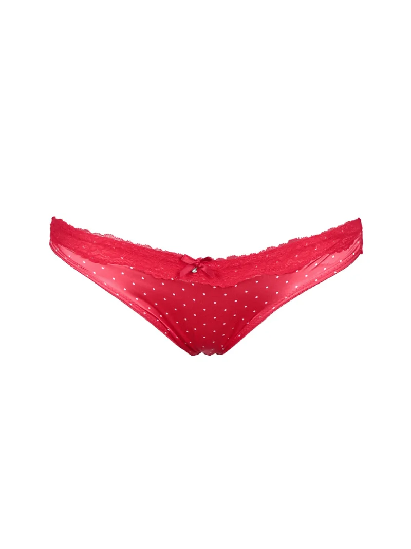 Slip donna in pizzo - rosso