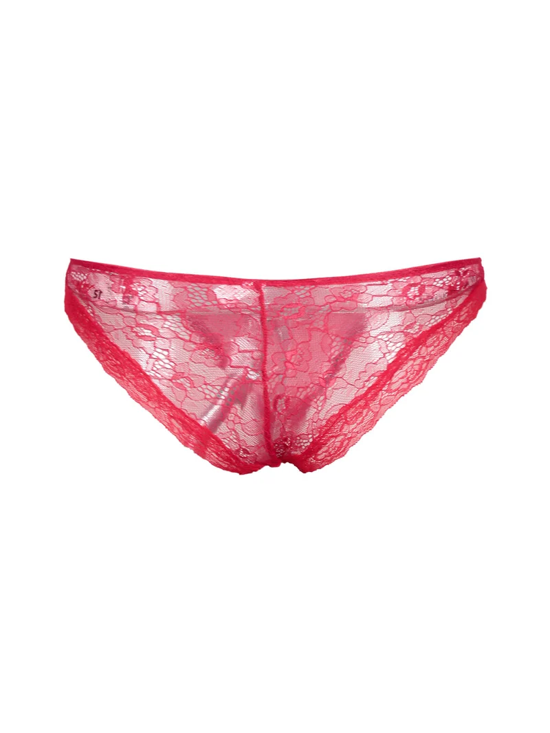 Slip donna in pizzo - rosso
