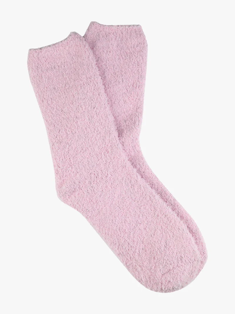 Calze donna in ciniglia con lurex - rosa