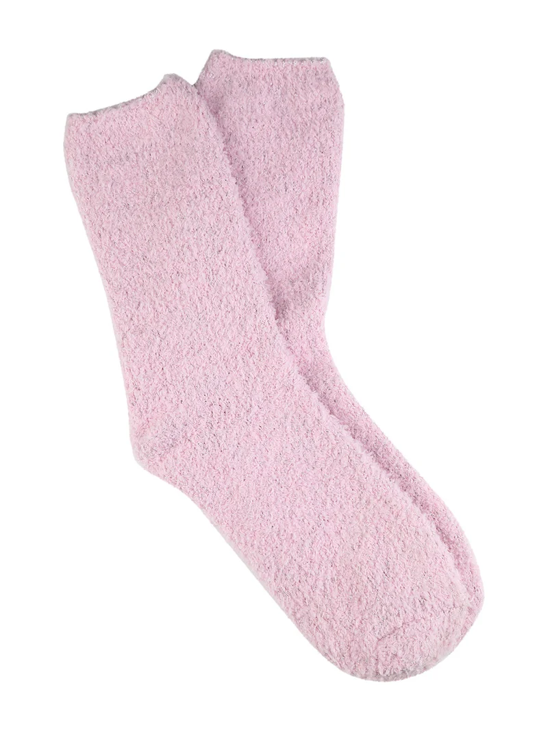 Calze donna in ciniglia con lurex - rosa