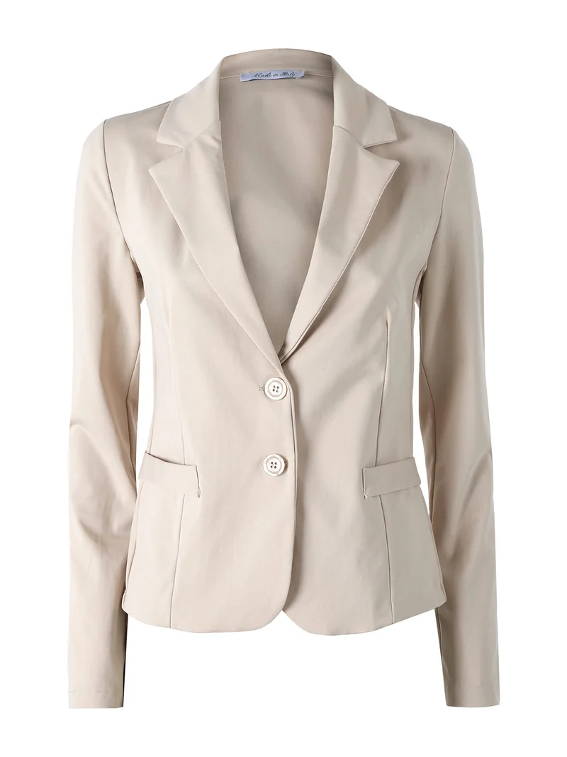 Blazer donna con bottoni - beige