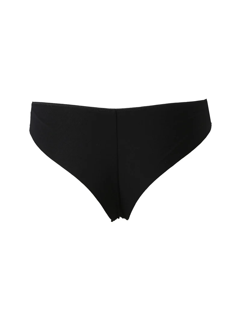Brasiliana donna con pizzo - nero