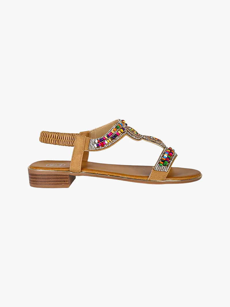 Sandali da donna gioiello - cammello