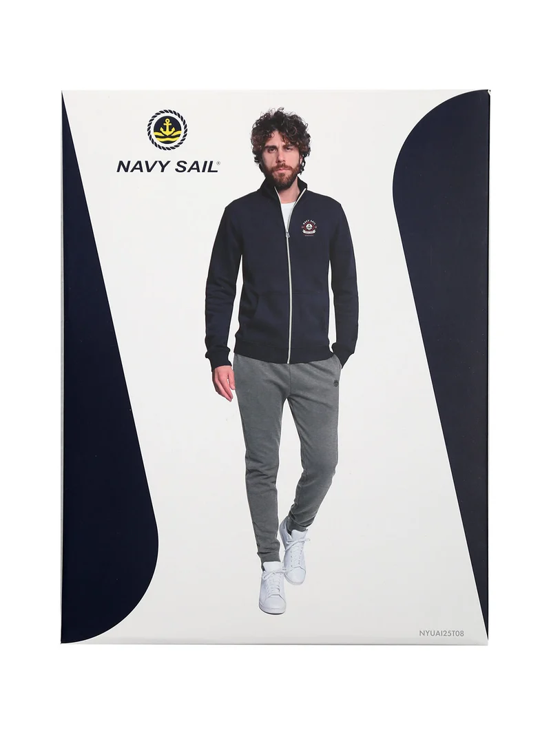 Completo tuta da uomo felpata con zip intera - avion