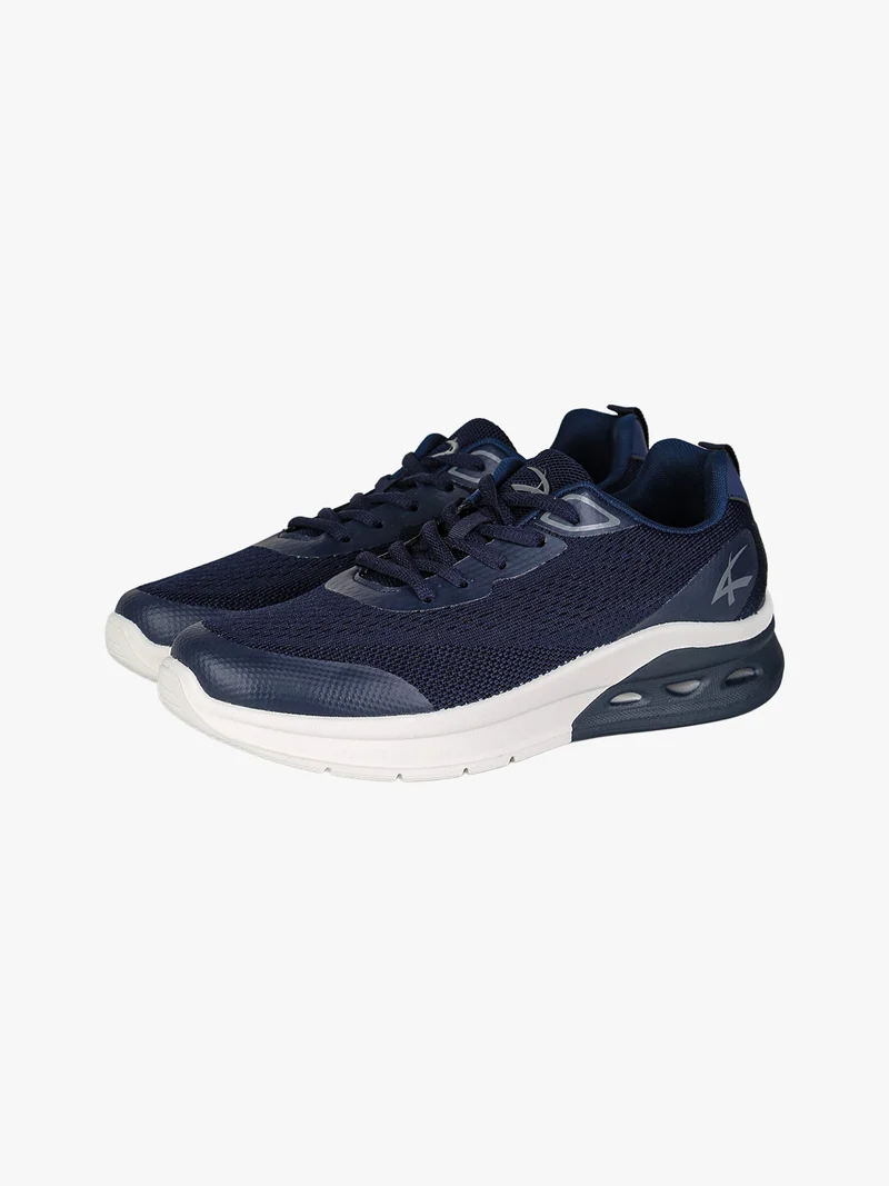 Sneakers sportive da uomo in maglia - blu scuro