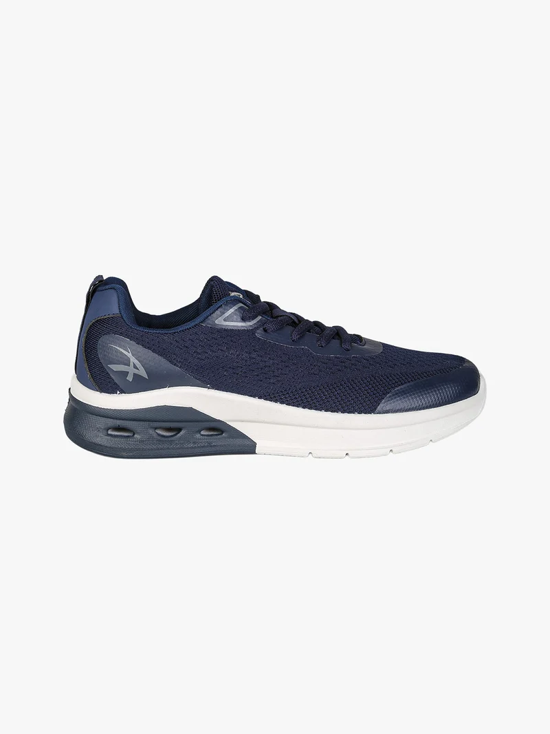 Sneakers sportive da uomo in maglia - blu scuro