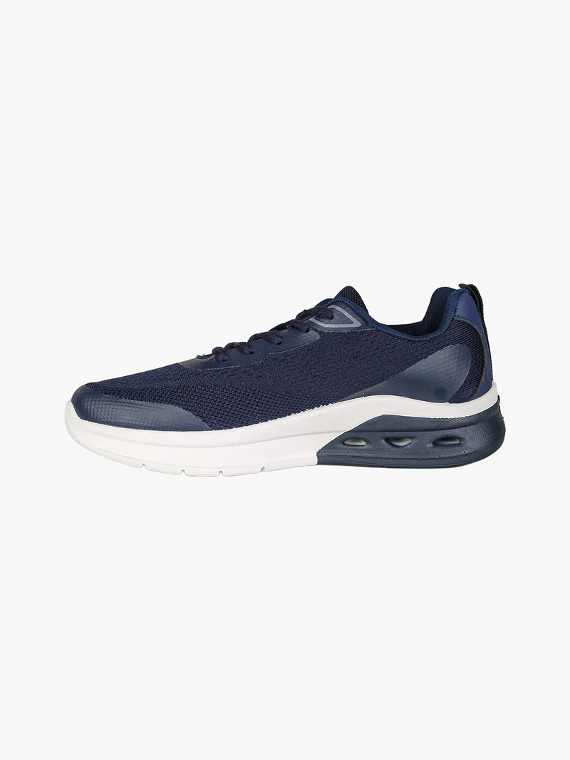 Sneakers sportive da uomo in maglia - blu scuro