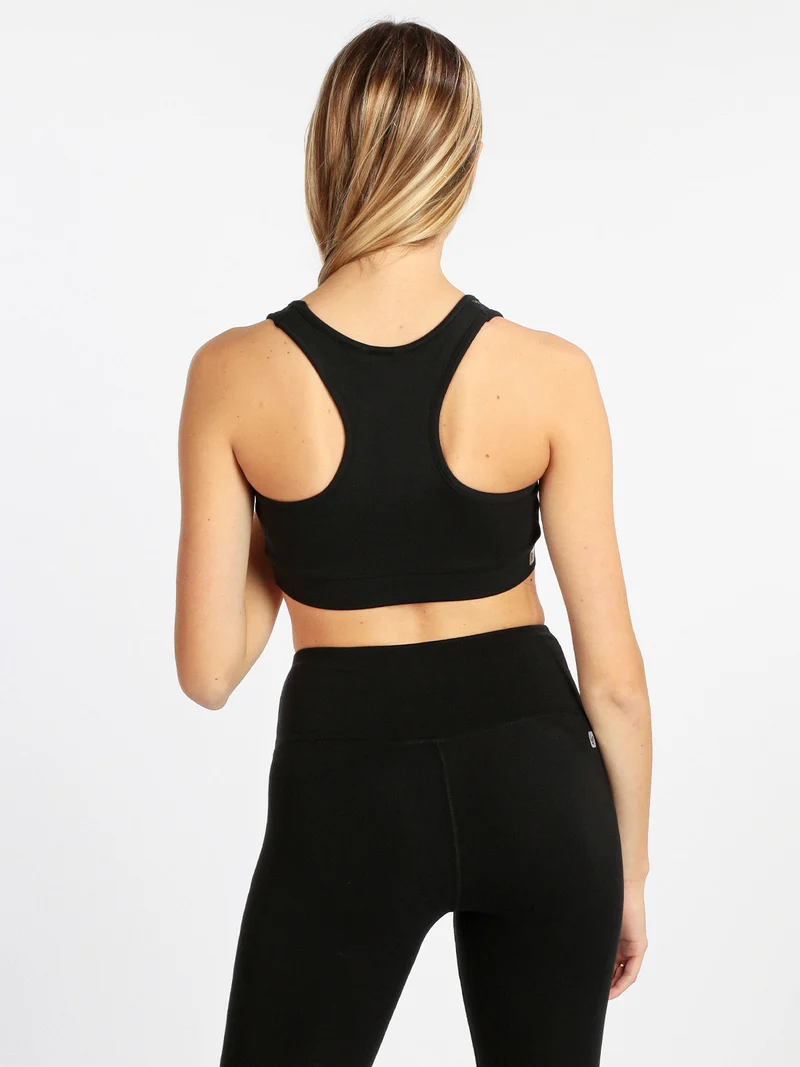 Top donna sportivo con stampe - nero