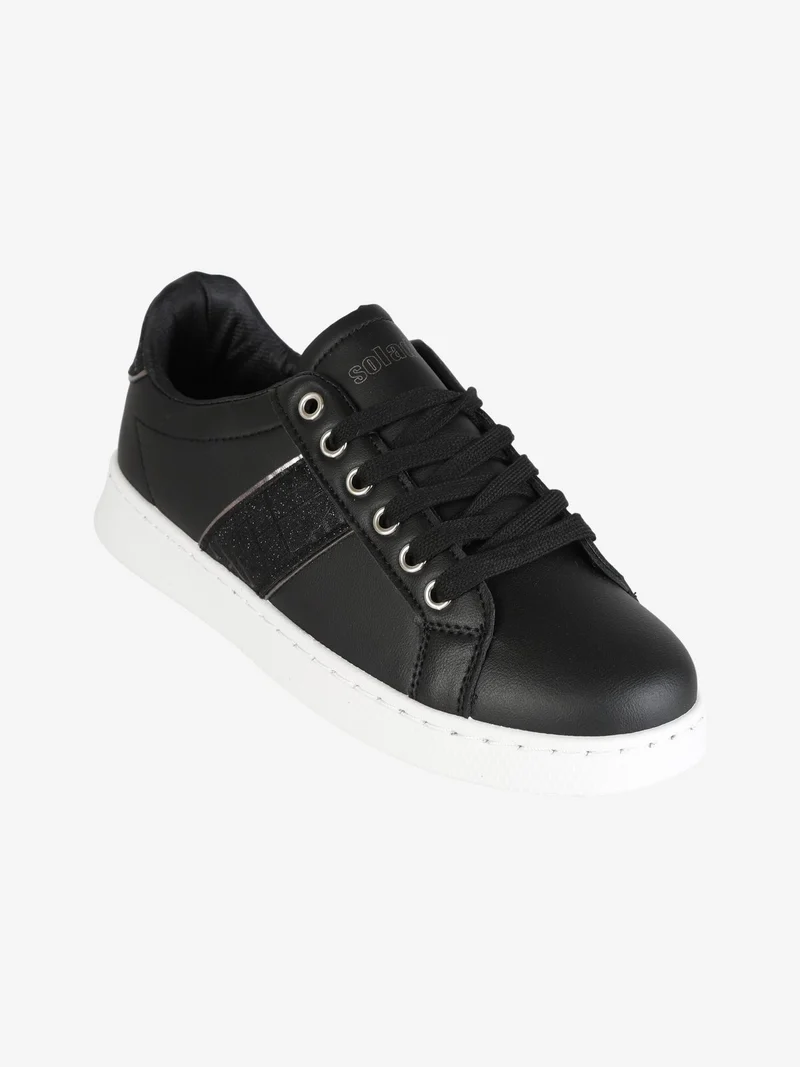 Sneakers donna stringate - nero