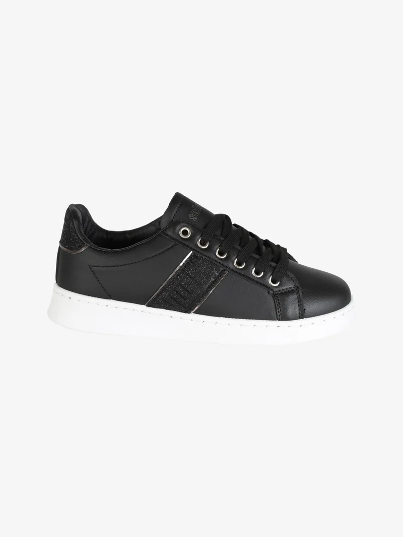 Sneakers donna stringate - nero