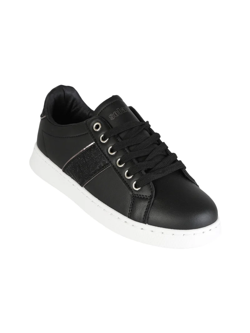 Sneakers donna stringate - nero
