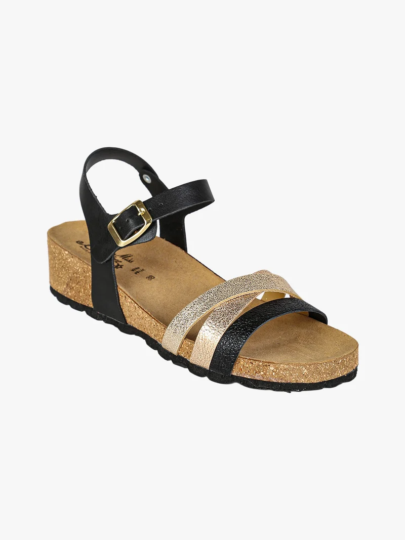 Sandali donna con zeppa - nero